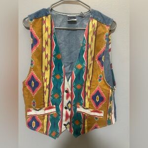 Vintage NUOVO Multicolor Patterned Vest 0021